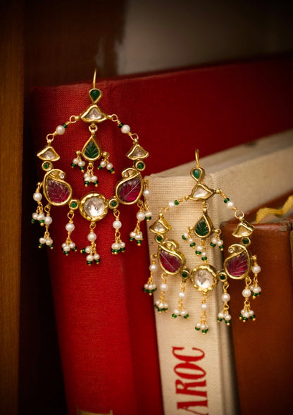 Noor-e-baag Silver Earrings