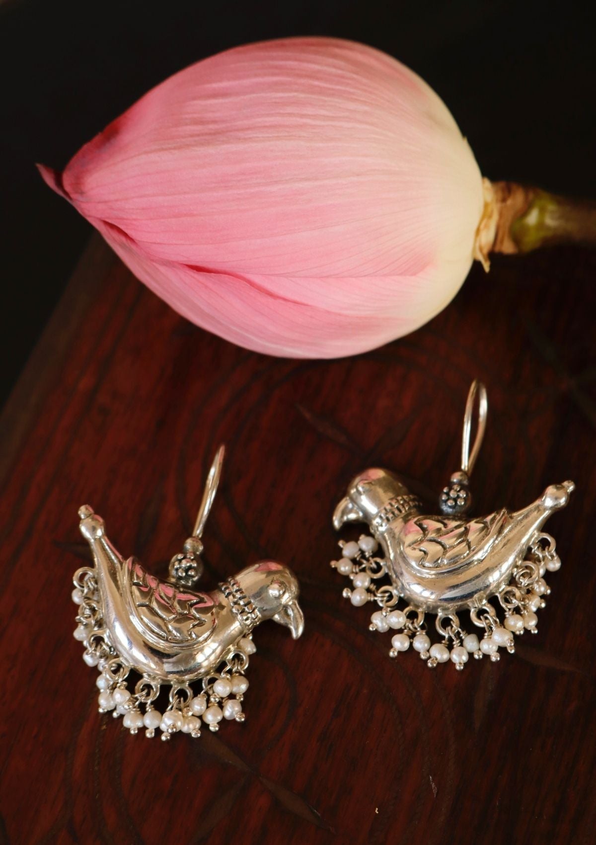 Pakhi Pearl  Silver Earrings