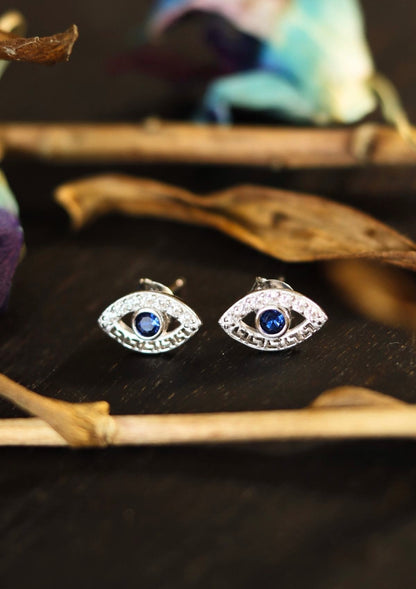 Jace Evil Eye Stud Earrings