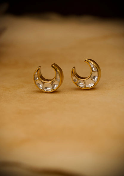 Crescent Moon Silver Earrings