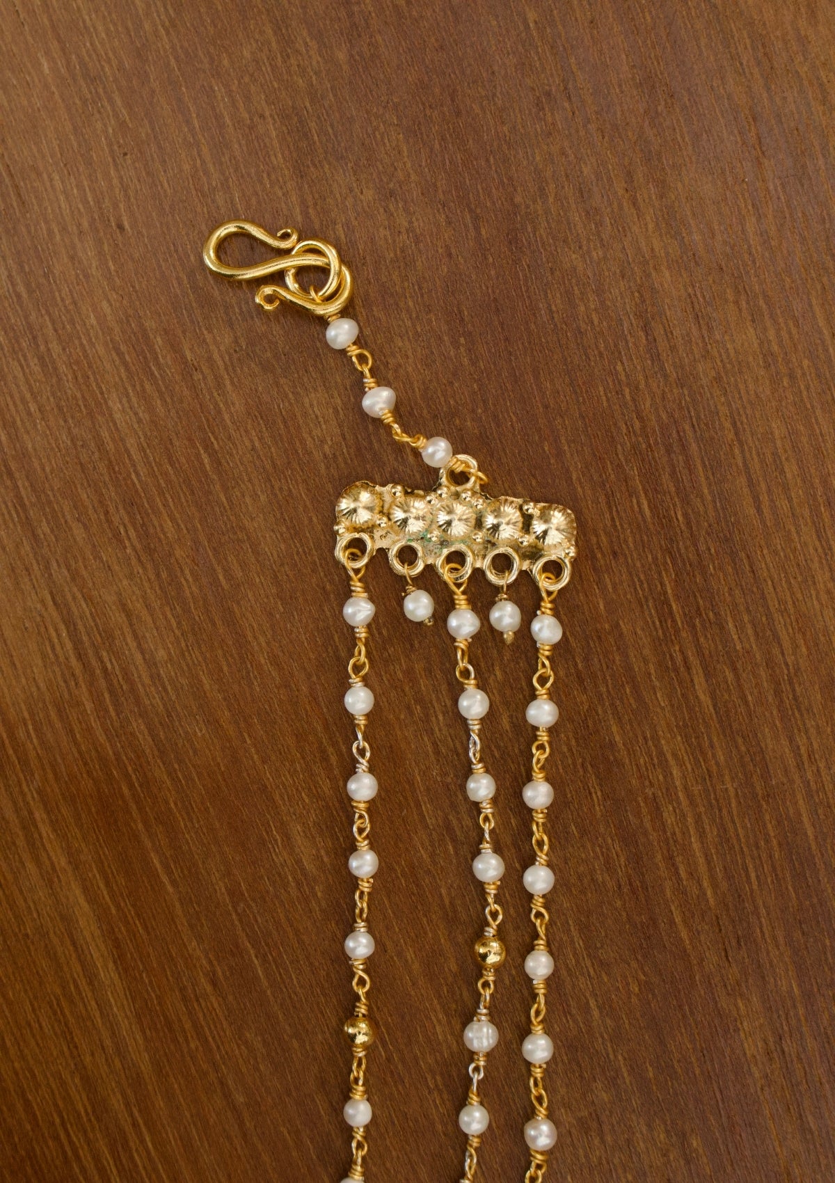 Chaand 3 Line Silver Necklace