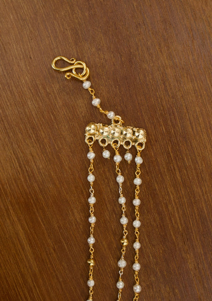 Chaand 3 Line Silver Necklace