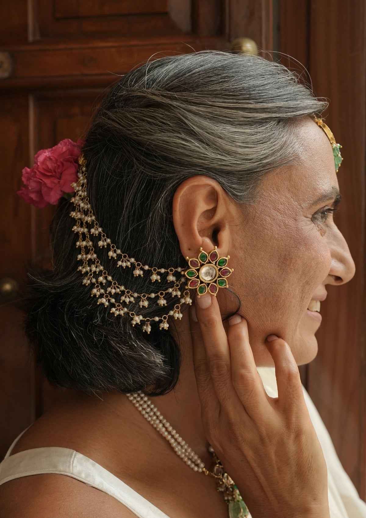 Noor Silver Ear Chain