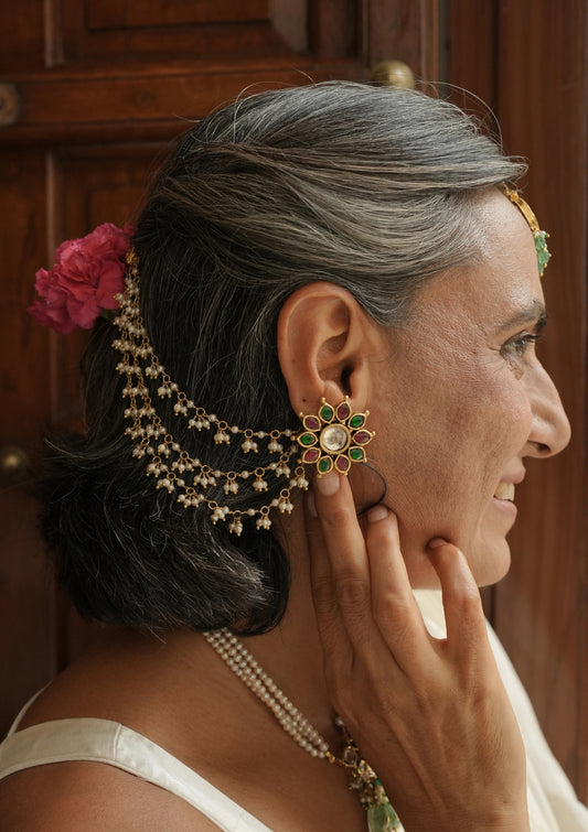 Noor Silver Ear Chain