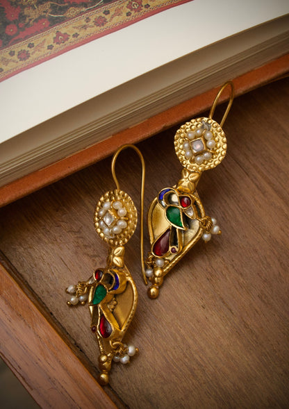 Morni-e-Baag Silver Earrings