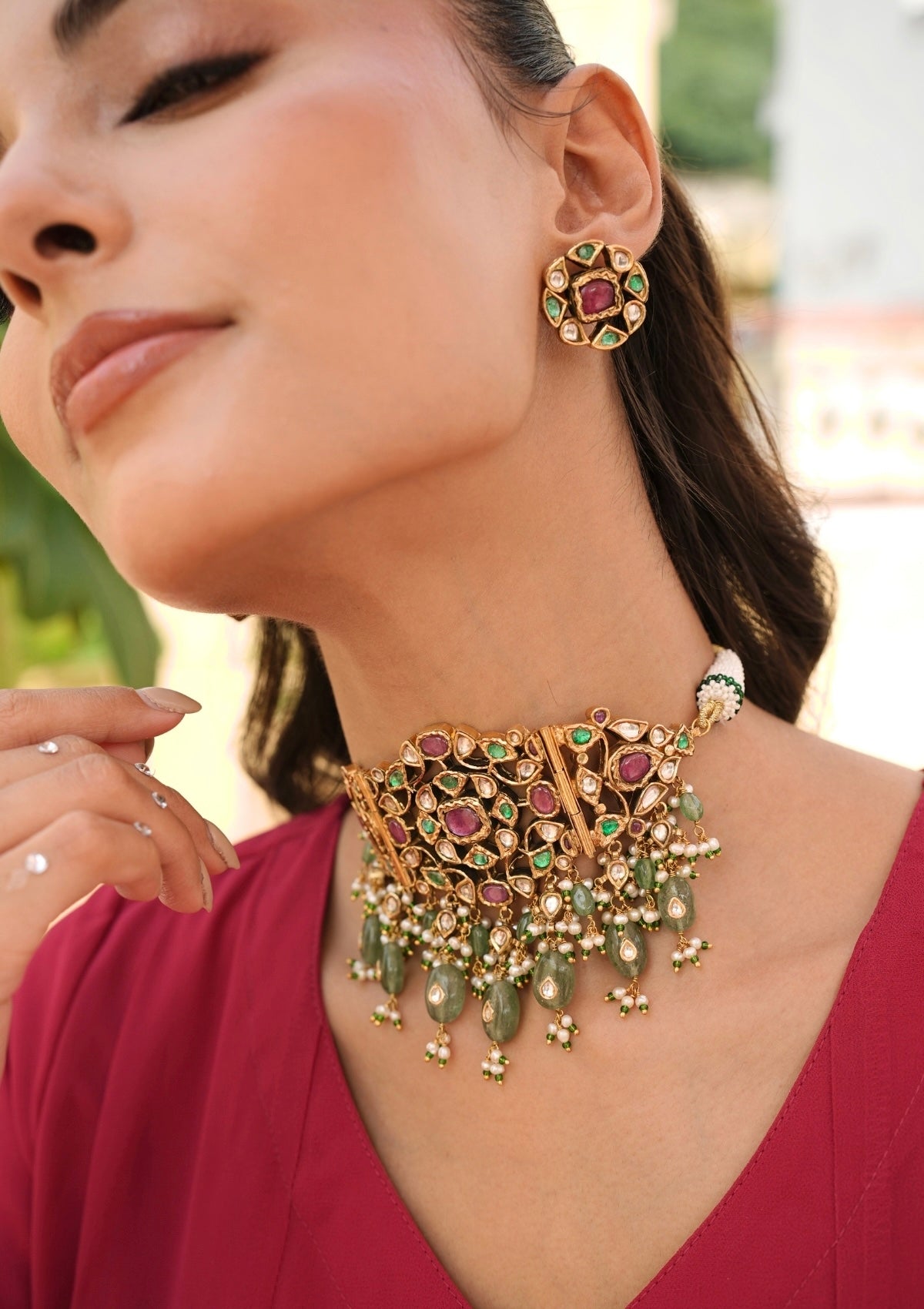 Padmini Silver Stud Earrings