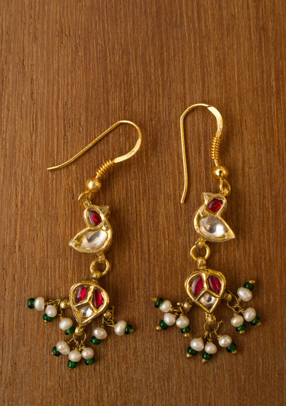 Mayuri Myna Silver Earrings