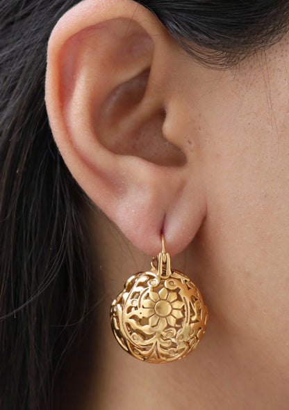 Gul-e-Rana Gold-Plated Earrings