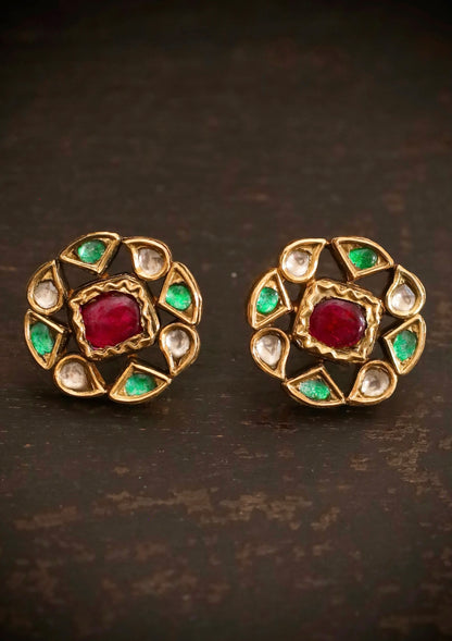Padmini Silver Stud Earrings