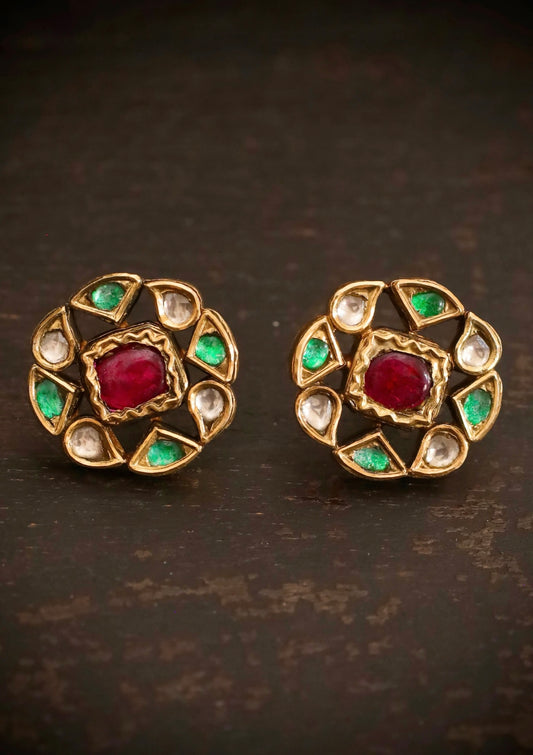 Padmini Silver Stud Earrings
