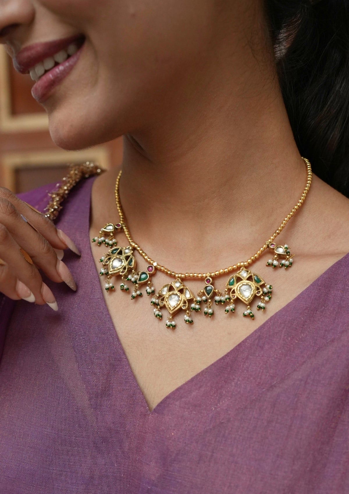Roshini-E-Kiran Silver Necklace