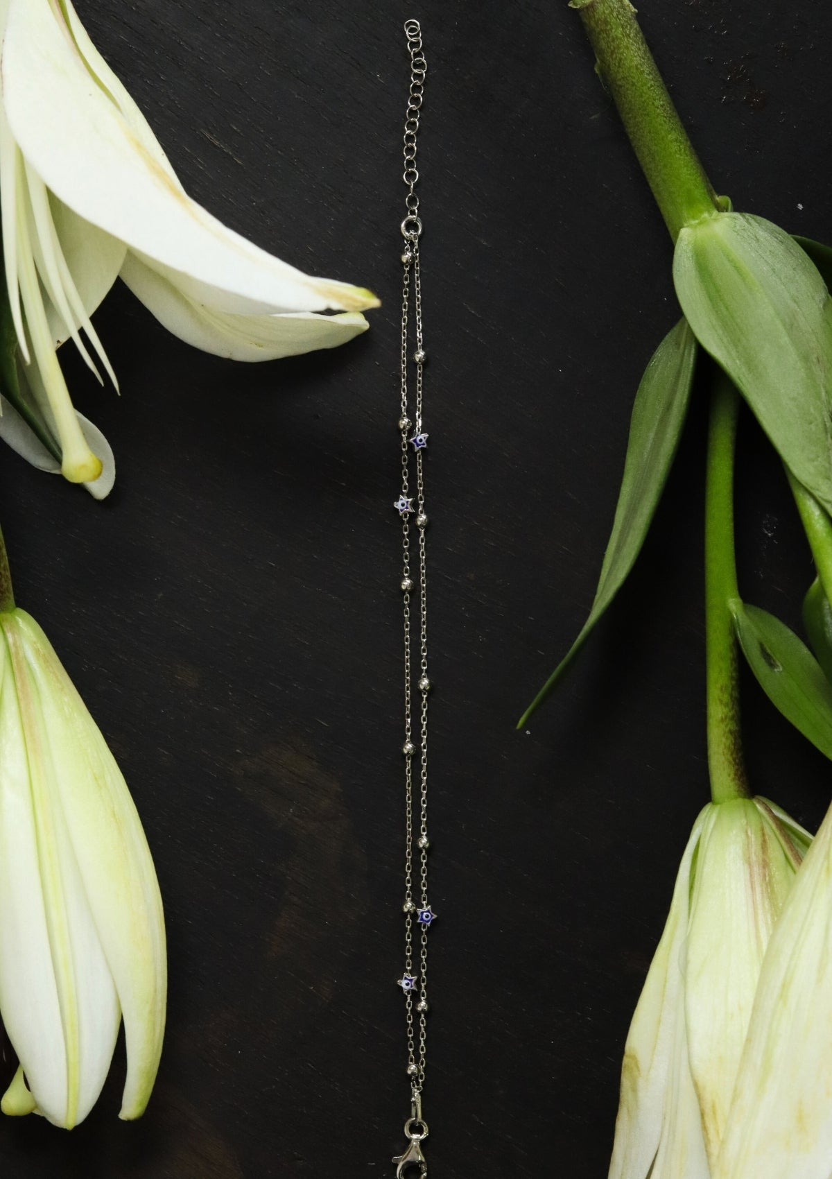 Double Layered Evil Eye Charm Bracelet