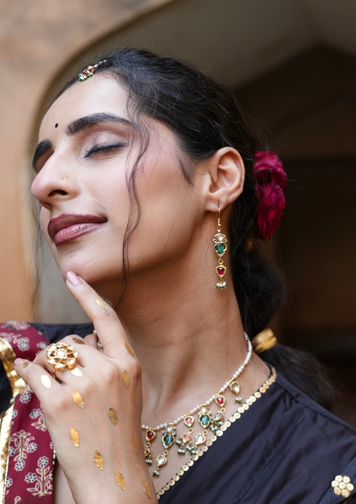 Meera-E-Diya Silver Earrings