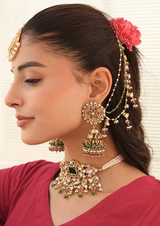 Mehfil Silver Jhumki Earrings