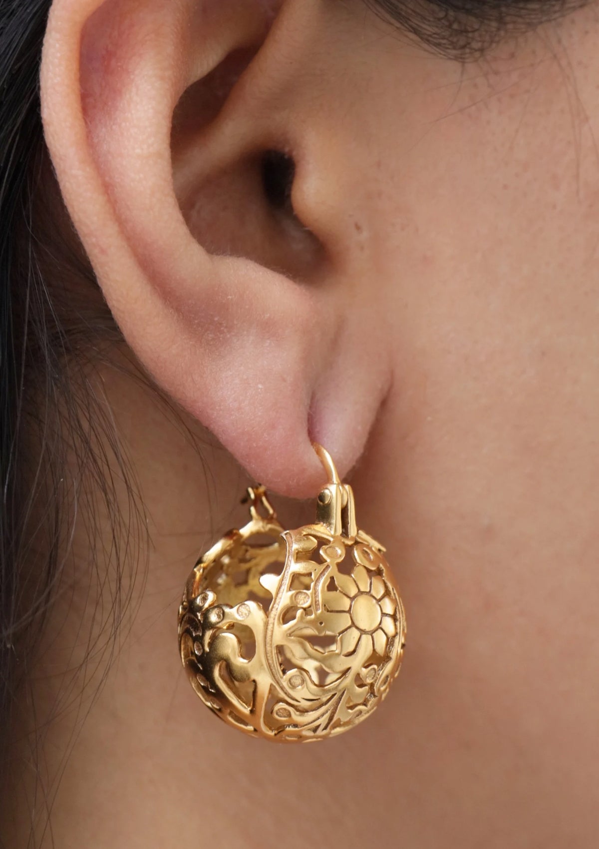 Gul-e-Rana Gold-Plated Earrings
