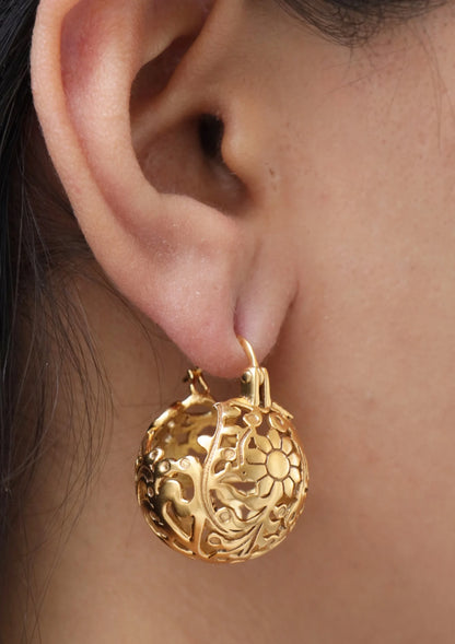 Gul-e-Rana Gold-Plated Earrings