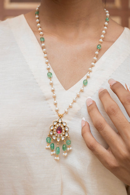 Neera Silver Pendant Necklace