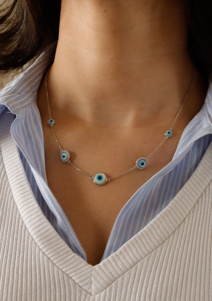 Dia Evil Eye Necklace