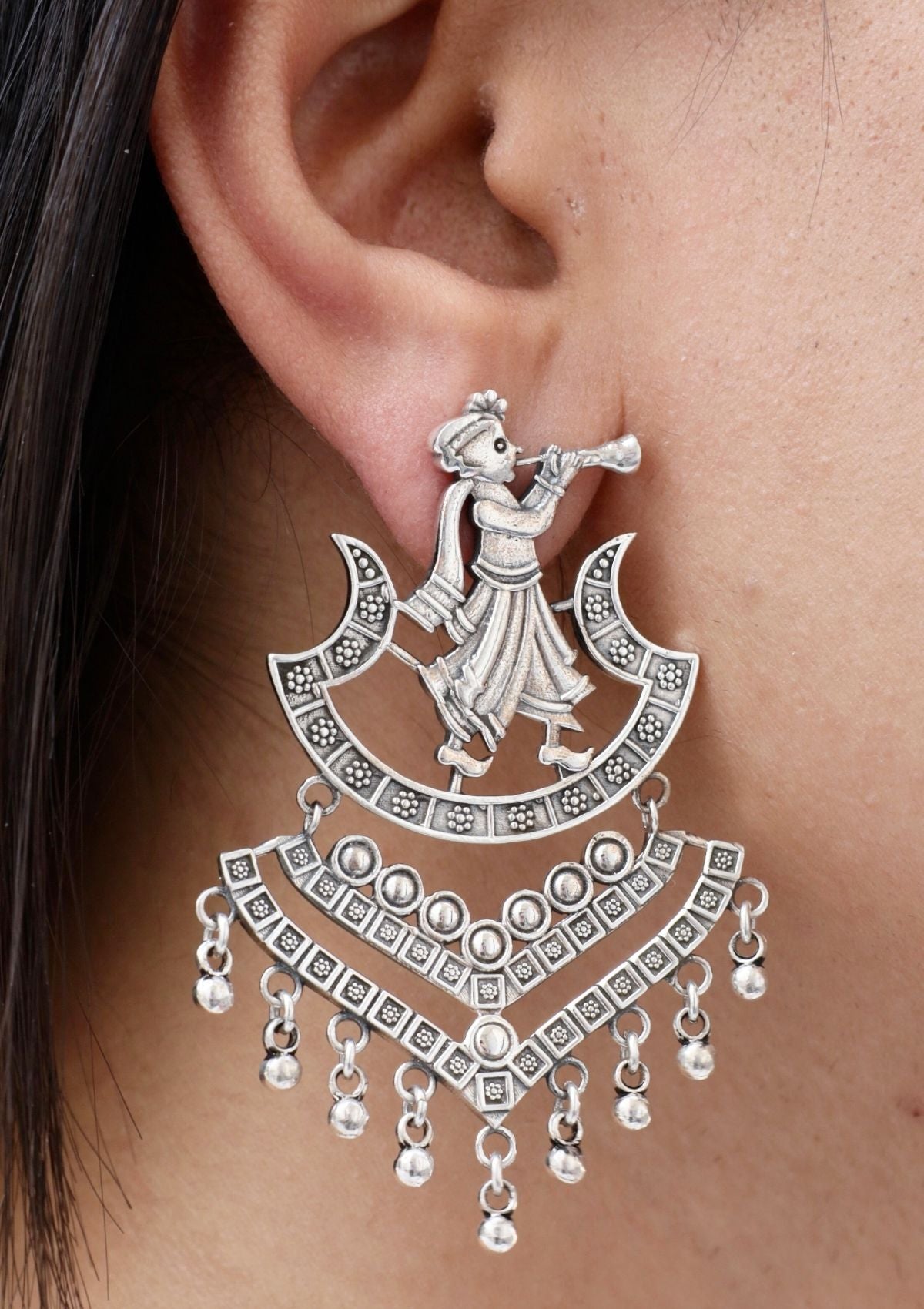 Jashn-e-Noor Silver Earrings