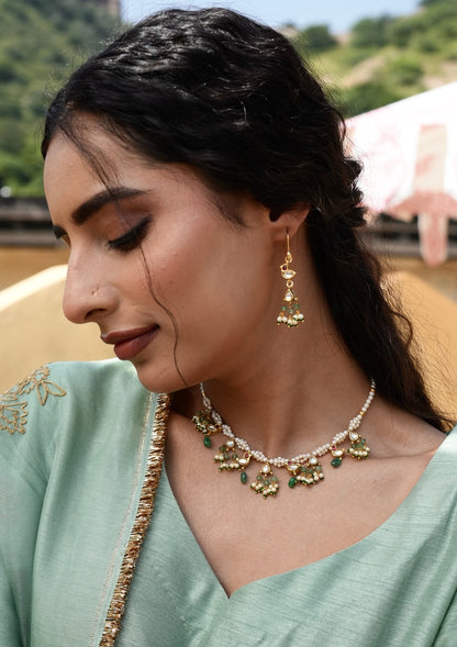 Chanchal Myna Silver Necklace