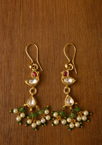 Chanchal Myna Silver Earrings