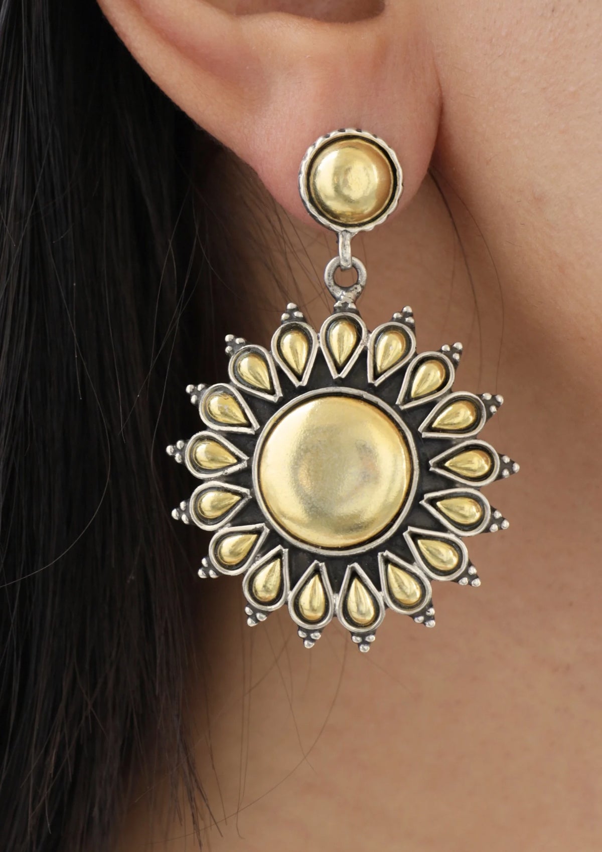 Dahlia Gold-Plated Earrings