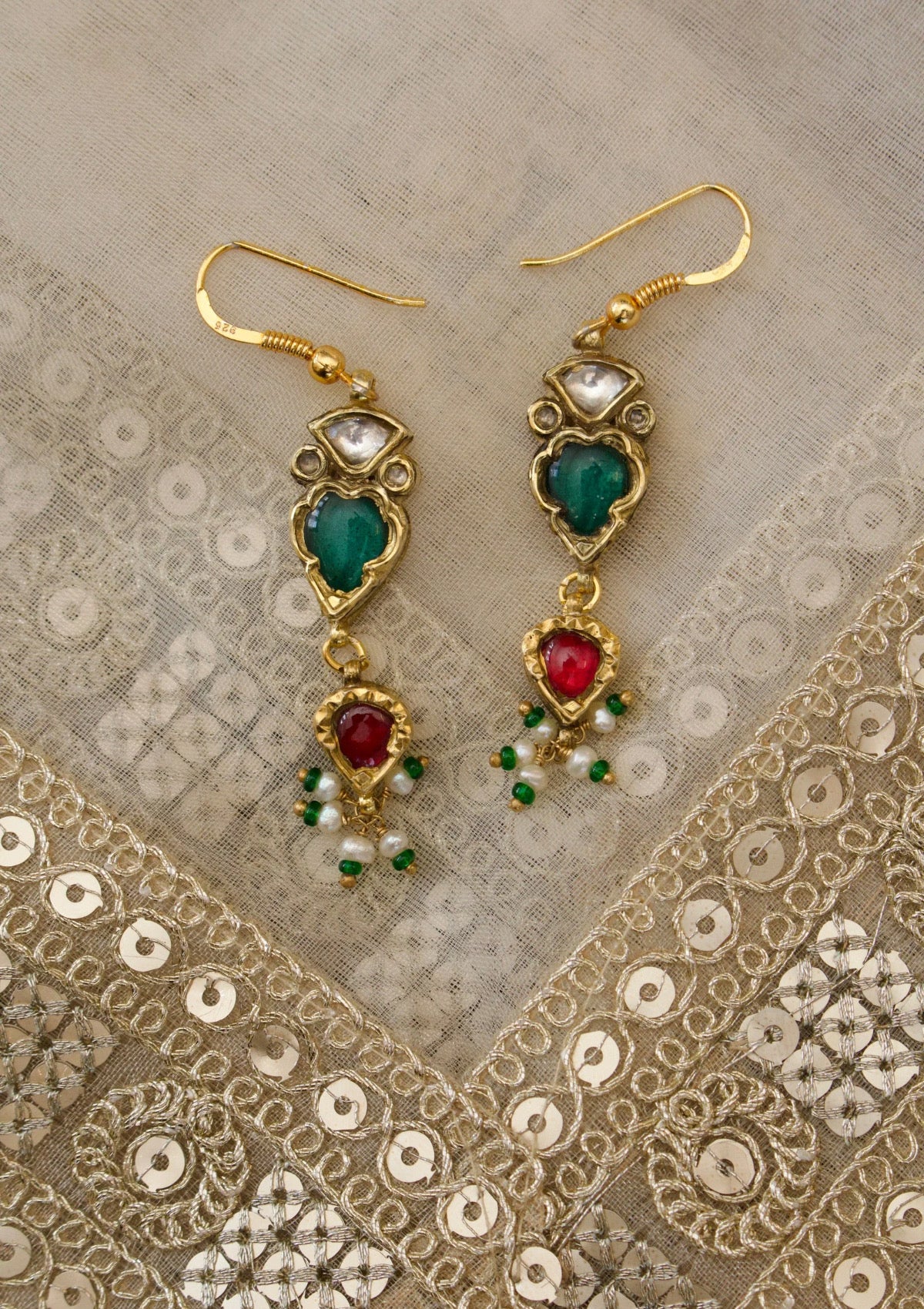 Meera-E-Diya Silver Earrings