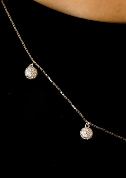 Disco Ball Silver Chain