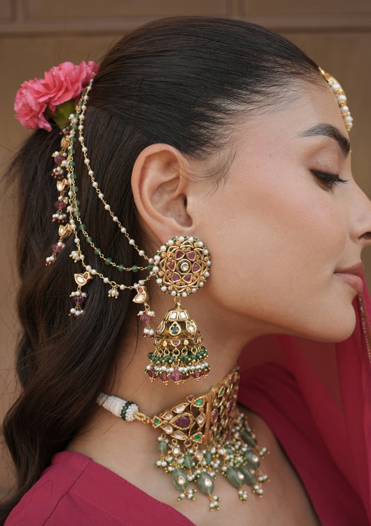 Myna Silver Ear Chain