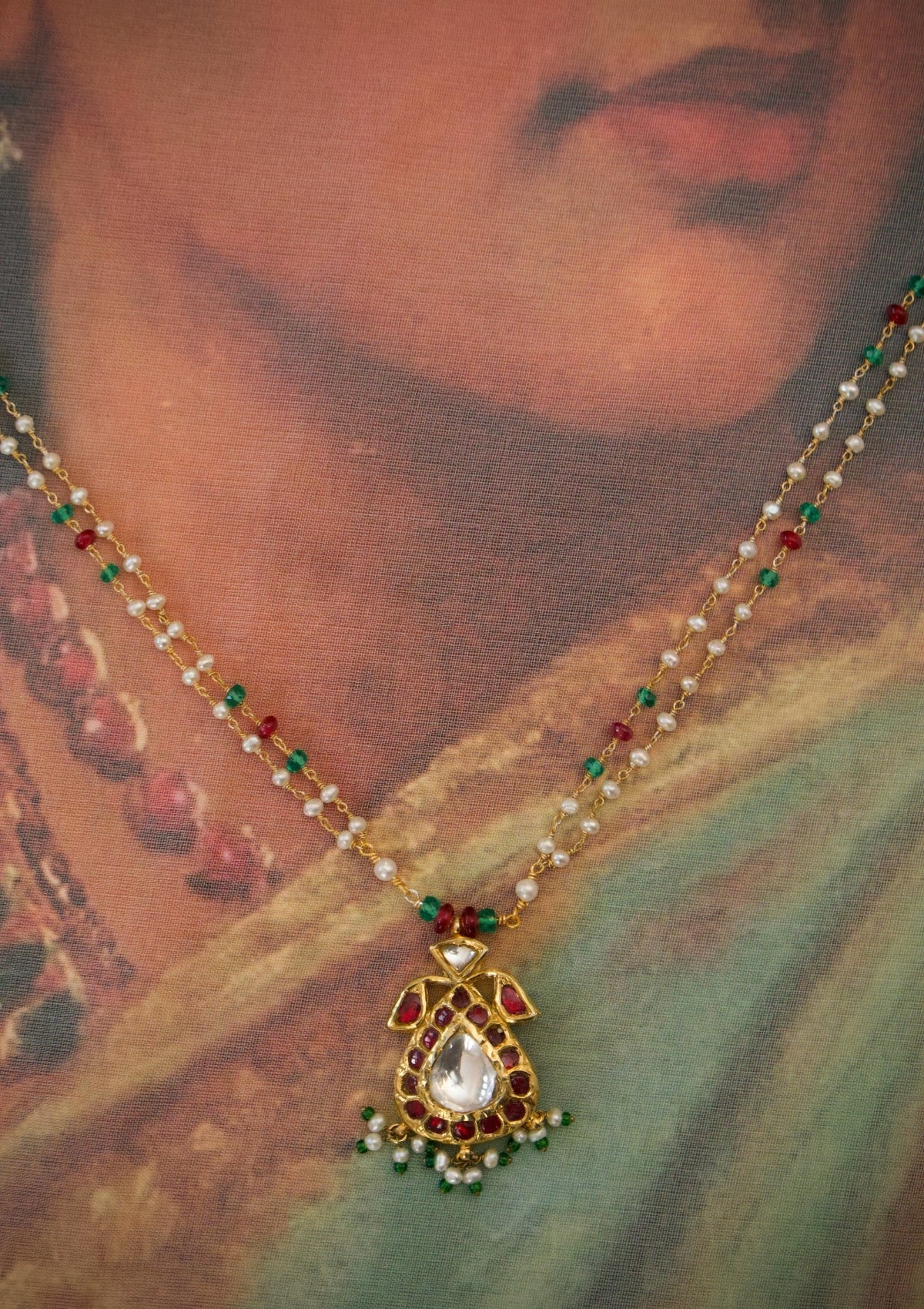 Kesar Silver Pendant Necklace