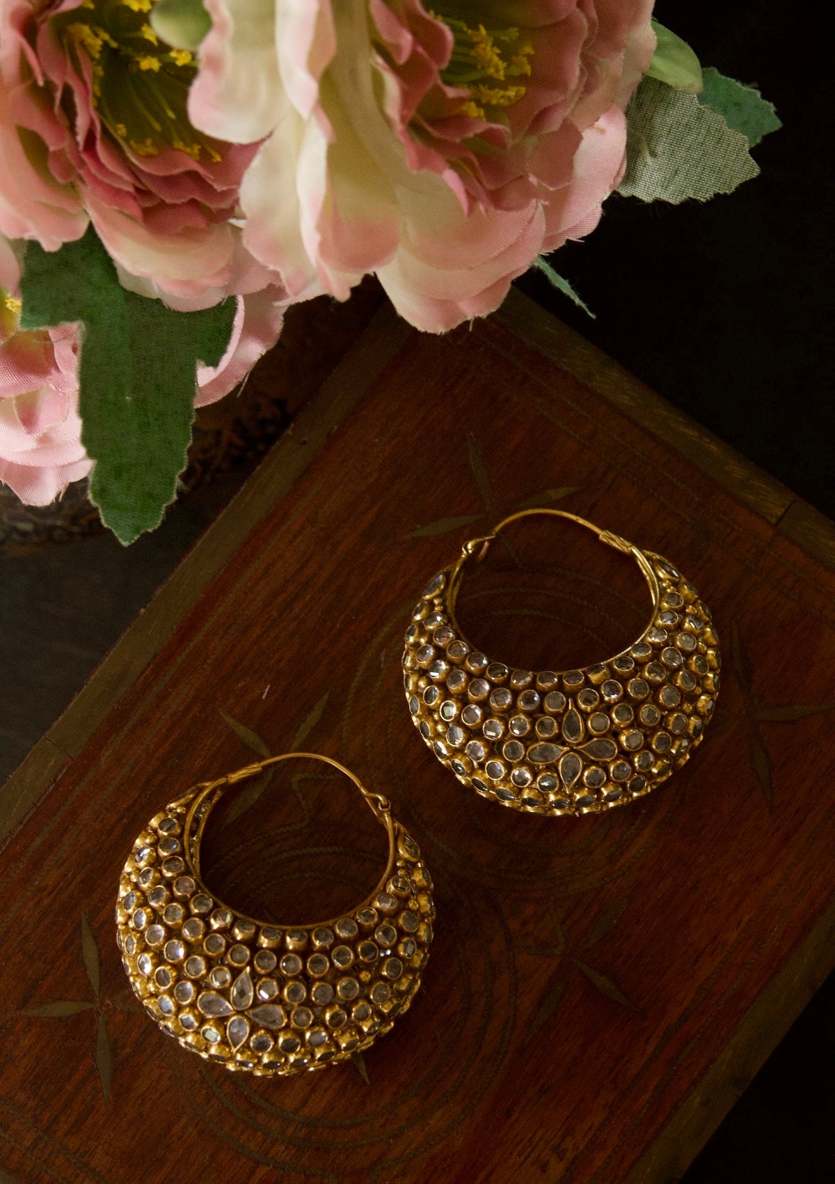Basket Gold Plated Earrings
