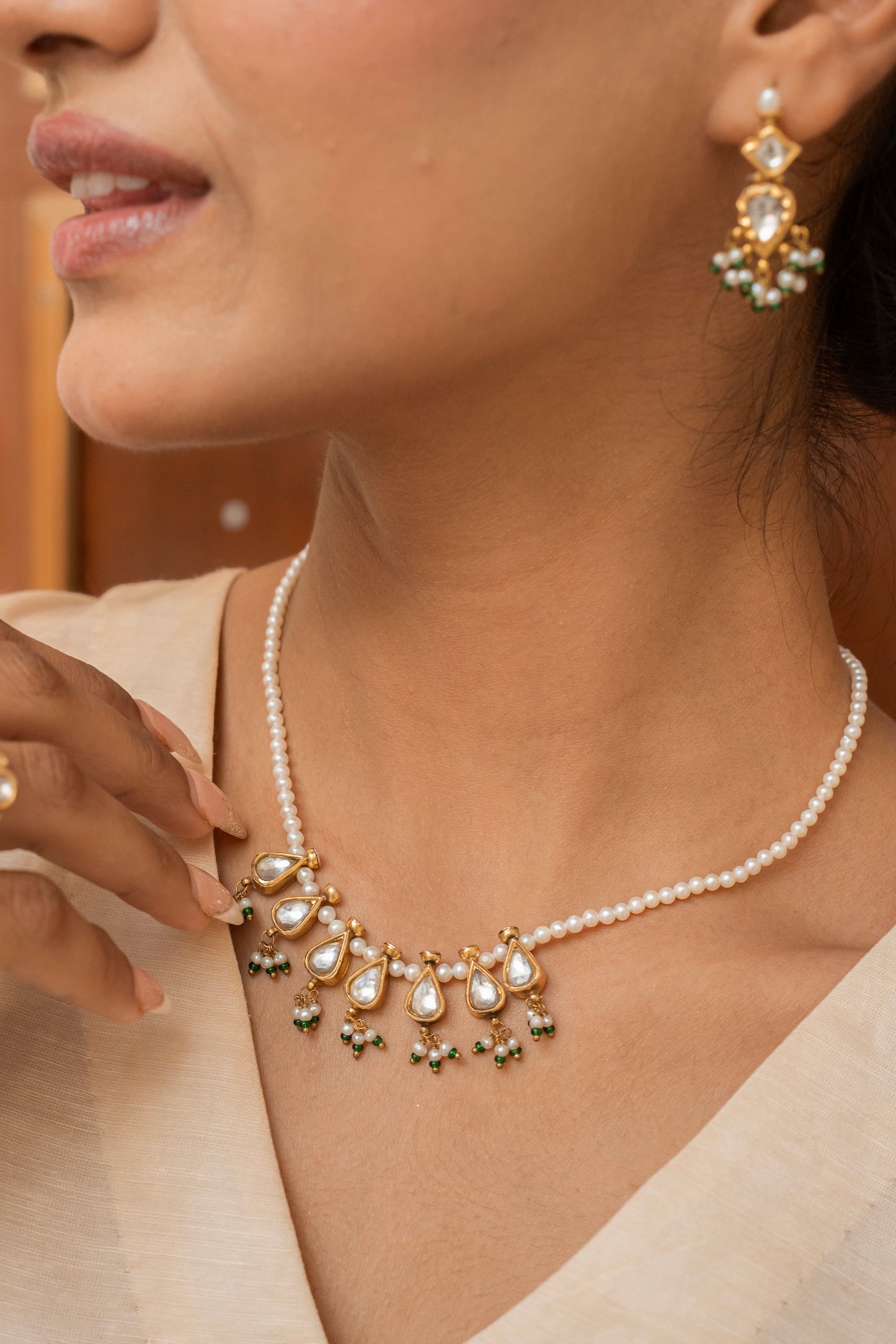 Nargis Silver Necklace