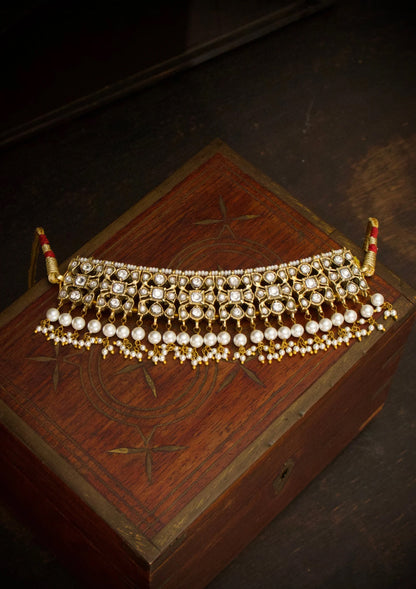 Jodha Silver Choker Necklace