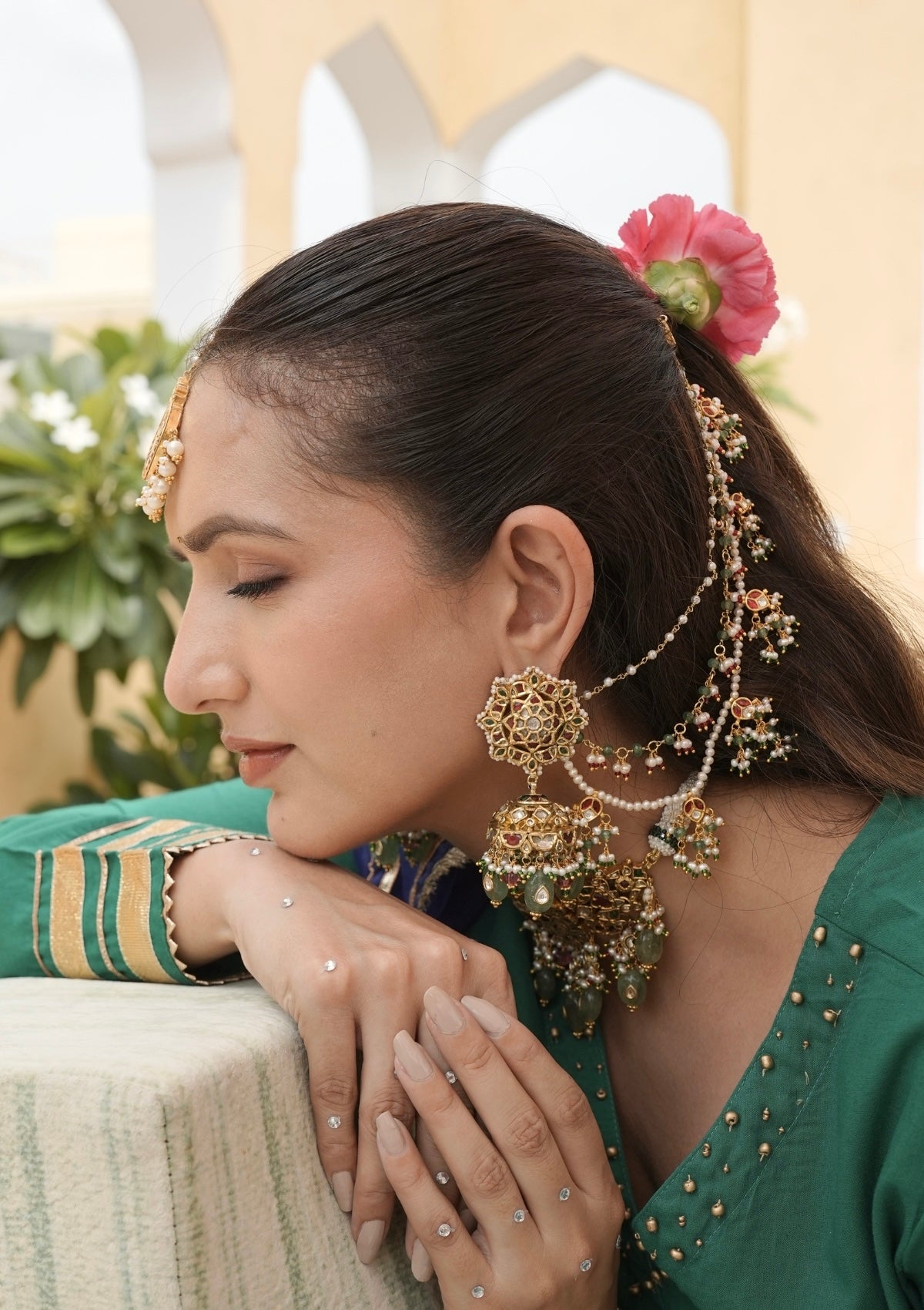 Leher Silver Ear Chain