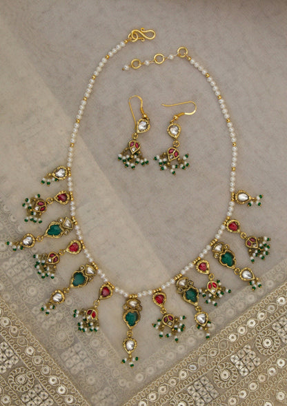Meera-E-Diya Silver Necklace