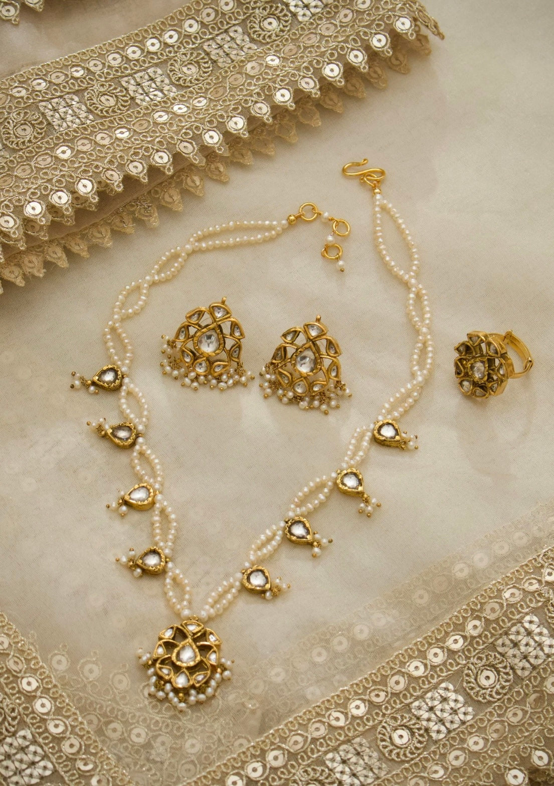 Saanjh-E-Noor Silver Necklace