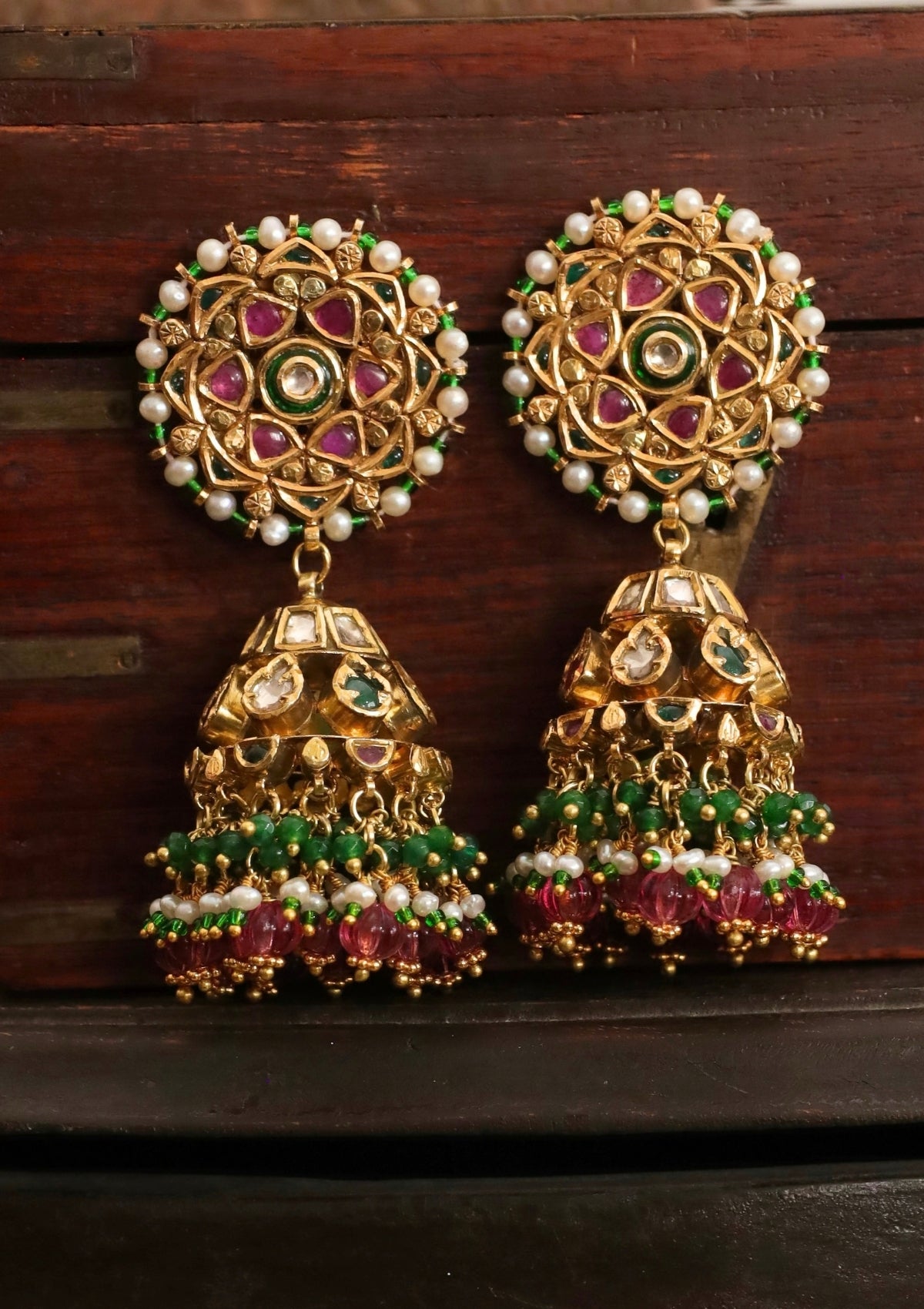 Mehfil Silver Jhumki Earrings