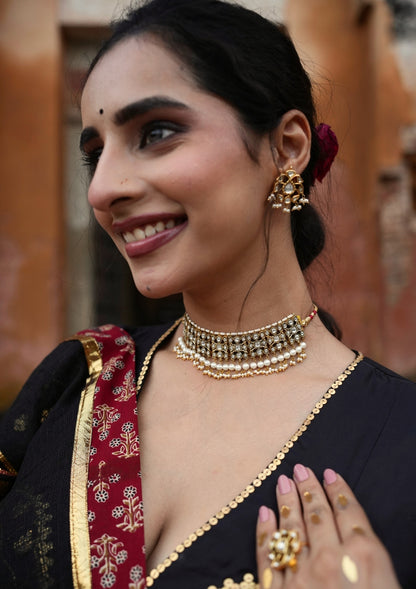 Jodha Silver Choker Necklace