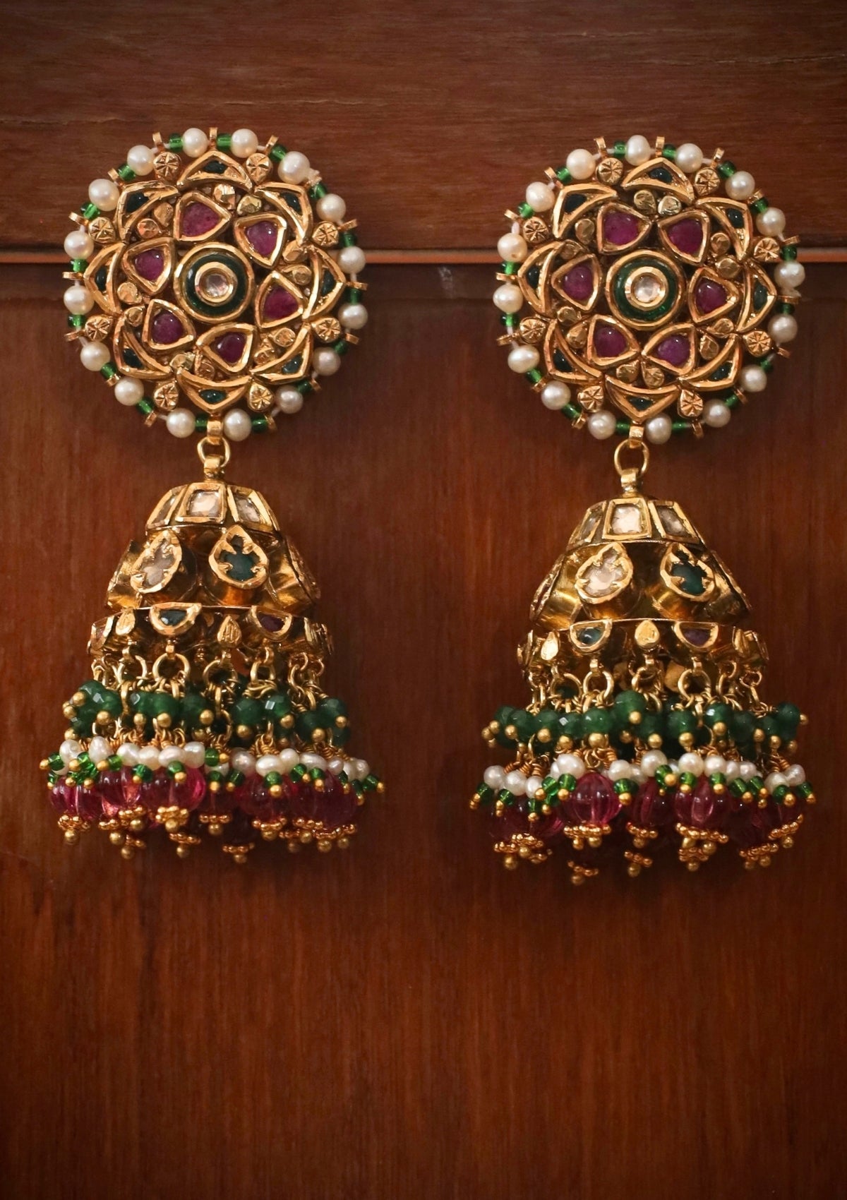 Mehfil Silver Jhumki Earrings