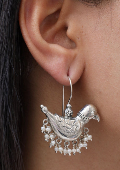 Pakhi Pearl  Silver Earrings