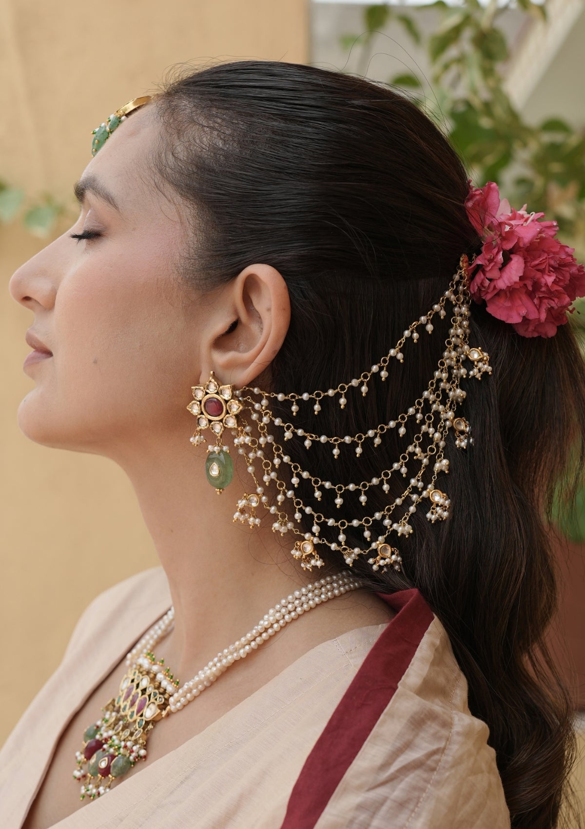 Seher Silver Ear Chain