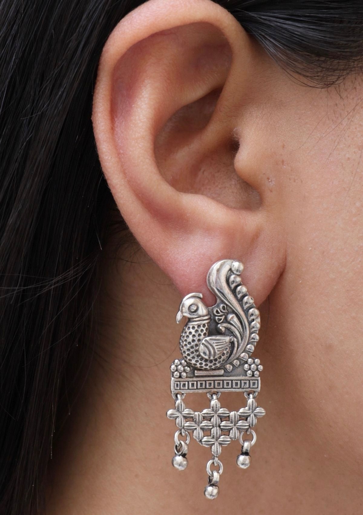 Rajmor Silver Earrings