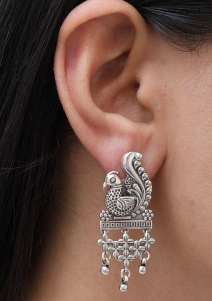 Rajmor Silver Earrings