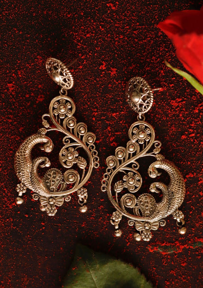 Chandrikaa Silver Earrings