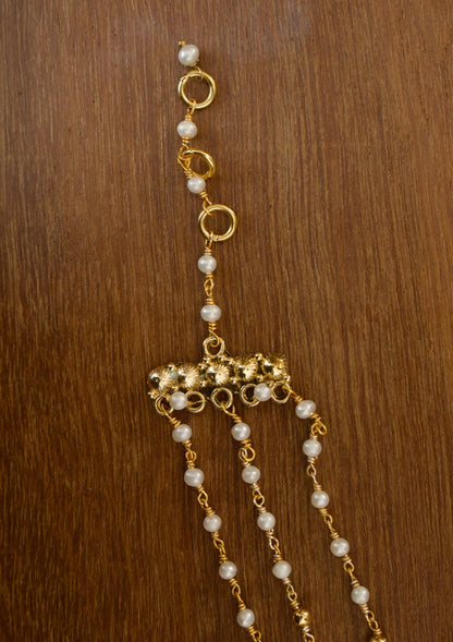 Chaand 3 Line Silver Necklace