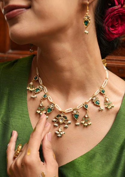 Pushp Silver Necklace