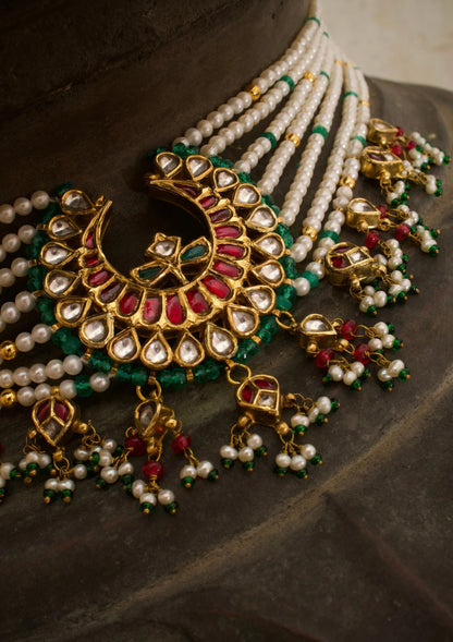 Roshni-E-Chand Silver Choker