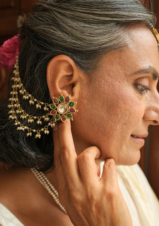 Mehbooba Silver Stud Earrings