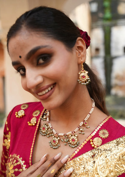 Neer-E-Baag Silver Necklace