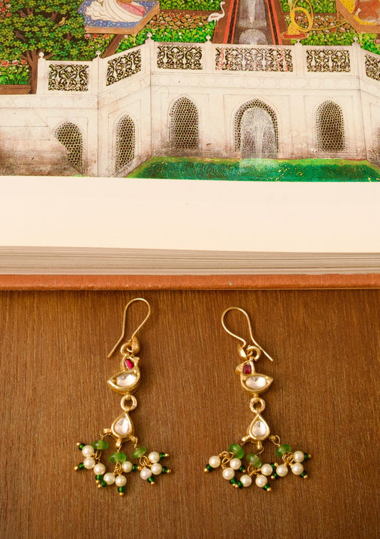Chanchal Myna Silver Earrings
